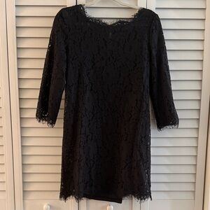 Joie Black Lace Long Sleeve Dress